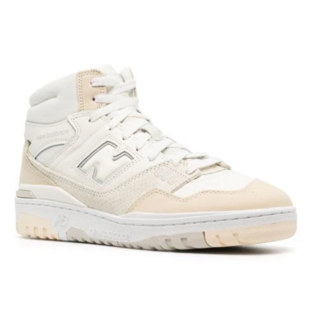 NWT New Balance 650 Cream and White High-Top Sneakers - Women’s size 9.5